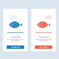 Fish Food Easter Eat  Blue and Red Download and Buy Now web Widget Card Template vector