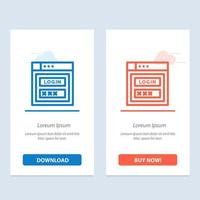 Internet Password Shield Web Security  Blue and Red Download and Buy Now web Widget Card Template vector