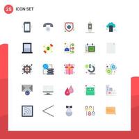 25 Flat Color concept for Websites Mobile and Apps cloudstorage gas health insurance hot water Editable Vector Design Elements