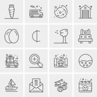 16 Universal Business Icons Vector Creative Icon Illustration to use in web and Mobile Related project