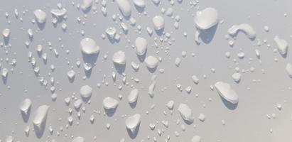 Water droplets perspective through white color surface photo