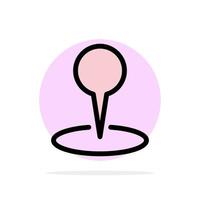 Location Map Marker Pin Abstract Circle Background Flat color Icon vector