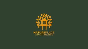 natural home logo template vector illustration