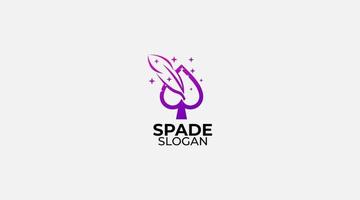 spade logo design, abstract poker card icon vector