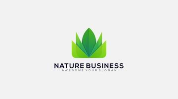financial Nature growth leaves logo design vector
