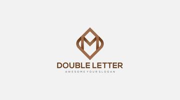 Letter Am MA vector logo design icon template