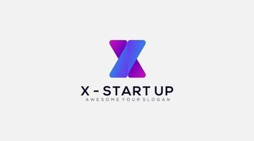 Letter X start up vector Logo design Template Illustration