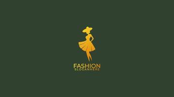 Fashion Luxury Glamour Elegant Woman silhouette Logo design vector template