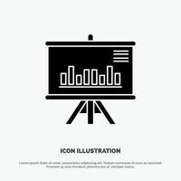 Presentation Project Graph Business  solid Glyph Icon vector