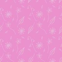 Hand drawn flowers, seamless pattern, vector. vector