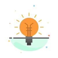 bombilla bombilla eléctrica idea lámpara luz abstracto color plano icono plantilla vector