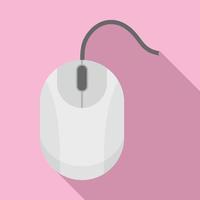 Broken computer mouse icon, flat style vector