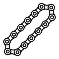 Bike chain icon, outline style vector