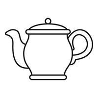 Beautiful teapot icon, outline style vector