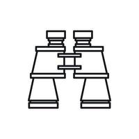 Binoculars icon in outline style vector