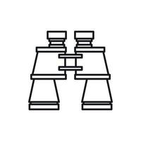 Binoculars icon in outline style vector