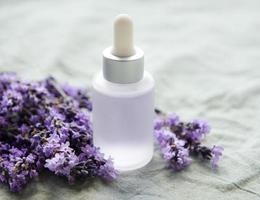 Aromatherapy lavender bath salt and massage oil photo