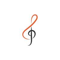 Music note logo vector