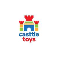 castle toys colorful modern logo design vector