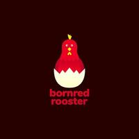 crack egg with chicken abstract logo design vector