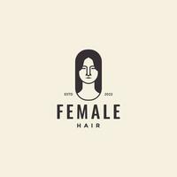 aesthetic female beauty hipster logo design vector