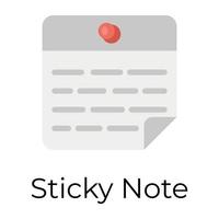 Trendy Sticky Note vector