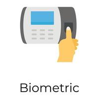 Trendy Biometric Device vector