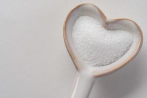 Iodized Table Salt in a Heart Shape photo