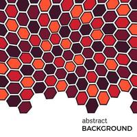 Abstract background with color hexagons elements. Vector illustration.