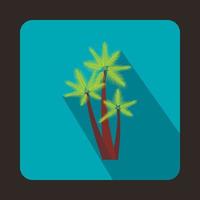 Three palms icon in flat style vector