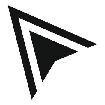 Cursor element icon, simple black style vector