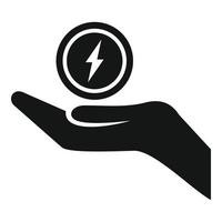 Take hybrid energy icon, simple style vector