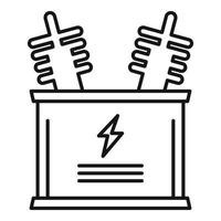 Electric transformer icon, outline style vector