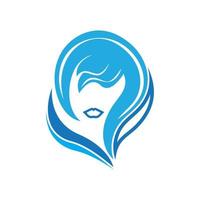 Style hair woman icon logo vector