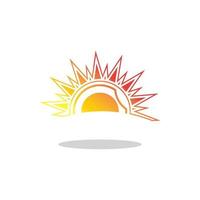 icono de ilustración de vector de sol