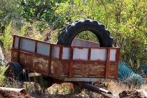 Trolley trailer for transportation of goods. photo