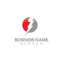 Flash thunderbolt logo template vector