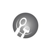 Spoon and fork icon symbol vector