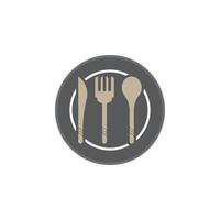 Spoon and fork icon symbol vector