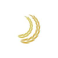 Wheat logo vector icon illustration