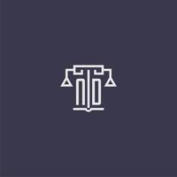 ND initial monogram for lawfirm logo with scales vector image
