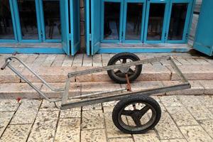 Trolley trailer for transportation of goods. photo