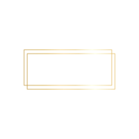 golden geometric frame Double golden lines that look luxurious. for decorating wedding cards png