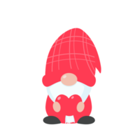 julniss. en liten gnome som bär en röd yllehatt. fira på jul png