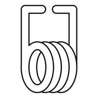 Short spring icon, outline style vector