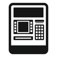 Insert atm card icon, simple style vector