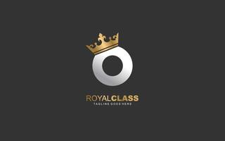 O logo king and crown company. letter template vector illustration for your brand.