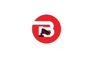 B logo cctv for identity. security template vector illustration for your brand.