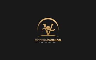 V logo fashion company. text identity template vector illustration for your brand.