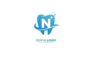 n logo dentista para empresa de marca. ilustración de vector de plantilla de carta para su marca.